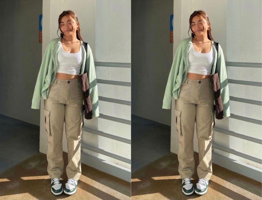 Nhiều fashionista lựa chọn quần cargo khi muốn tạo điểm nhấn mạnh cho outfit mà vẫn giữ được sự thoải mái trong quá trình di chuyển.