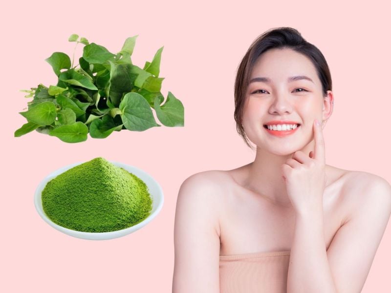Một trong những cách được nhiều người áp dụng là dùng rau diếp cá tươi để làm mặt nạ. 