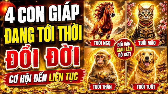 4 con giáp tới thời Đổi Đời Liên Tục, 2 năm tới tiền về khó cản