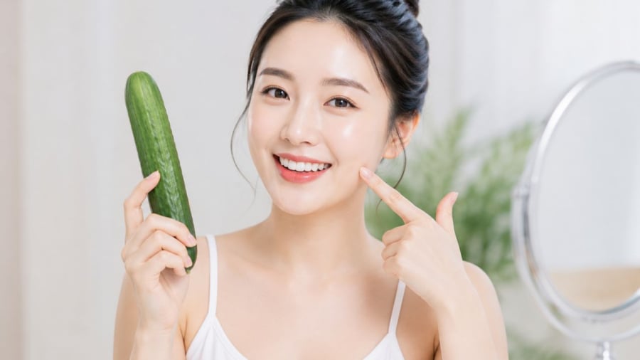 Dưa chuột nhiều nước và vitamin giúp chăm sóc da