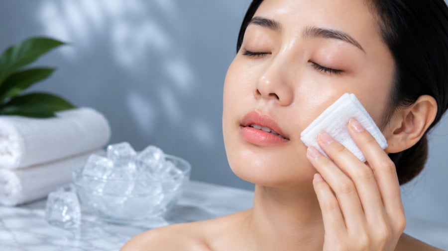 Đá lạnh có thể giúp thu nhỏ lỗ chân lông