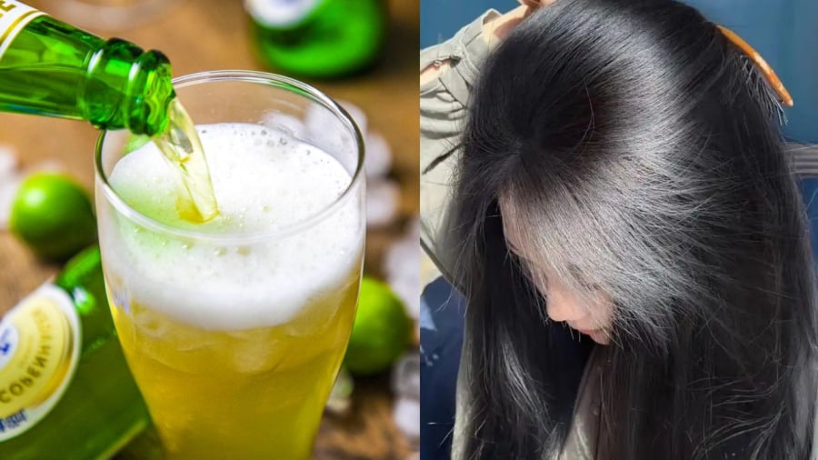 Duy trì gội đầu bằng bia, bạn sẽ sớm sở hữu mái tóc chắc khỏe, bóng mượt.