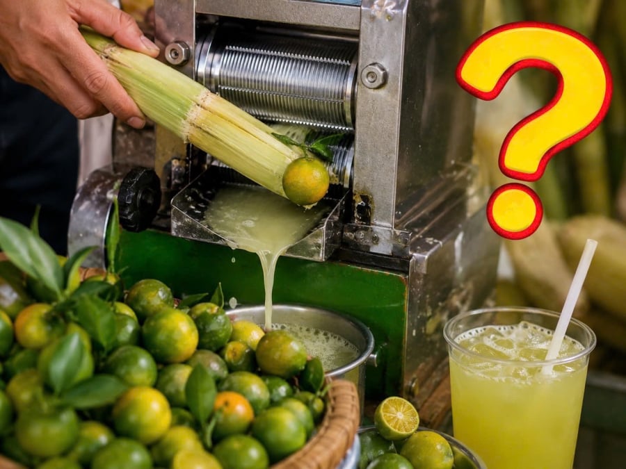 Vì sao lúc ép mía người bán luôn kẹp thêm 1 quả quất?