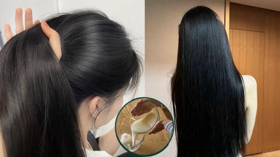 Trong nước vo gạo có chứa protein và axit amin giúp nuôi dưỡng tóc chắc khỏe hơn, hạn chế tình trạng khô xơ, chẻ ngọn và gãy rụng.