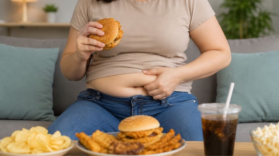 Nhiều người cân nặng không tăng nhiều nhưng bụng tăng lên nhiều