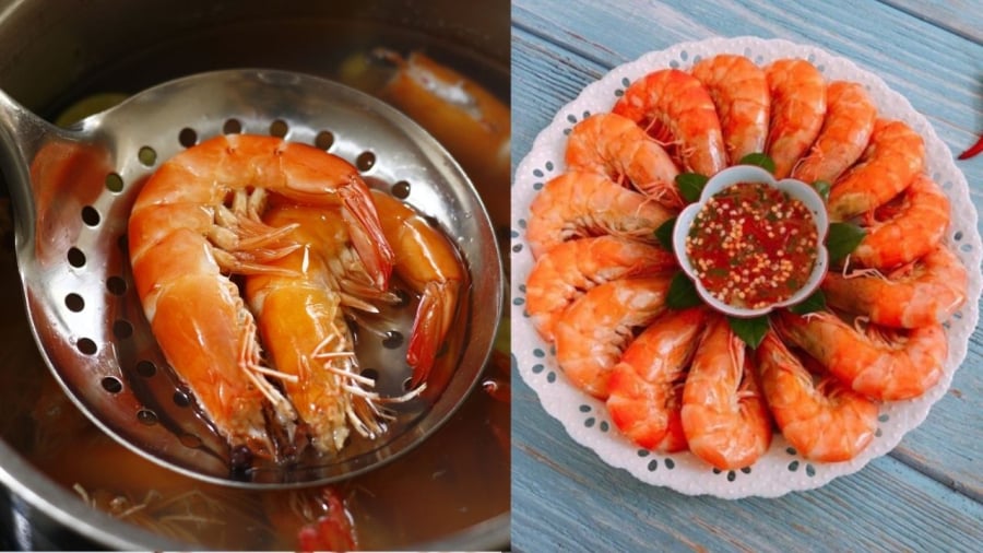 Khi luộc tôm, bạn có thể cho thêm chanh để khử mùi cũng như giúp tôm nhanh lên màu đỏ đẹp.