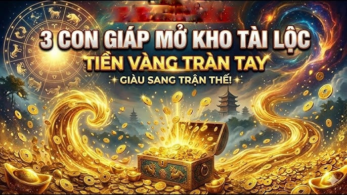 7 ngày tới Tiền ngập ví, Vàng ngập kho, 3 con giáp no nê hưởng