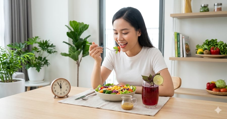 Nhiều người chọn uống nước lá tía tô trước bữa ăn để tạo cảm giác no nhẹ và hỗ trợ kiểm soát cân nặng hiệu quả hơn.
