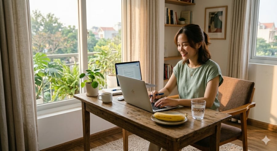 Ăn một quả chuối vào giữa buổi sáng có thể giúp bổ sung năng lượng, giảm cảm giác đói và hạn chế thói quen ăn vặt.