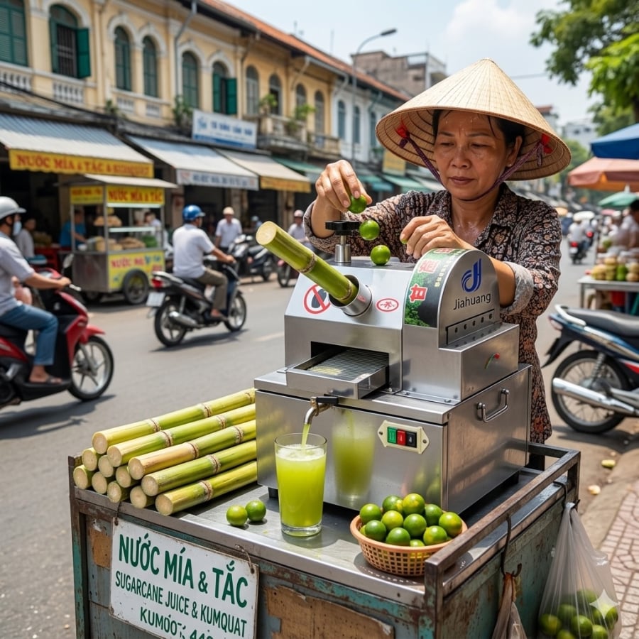 Bí quyết cho quất vào máy ép đã trở thành 
