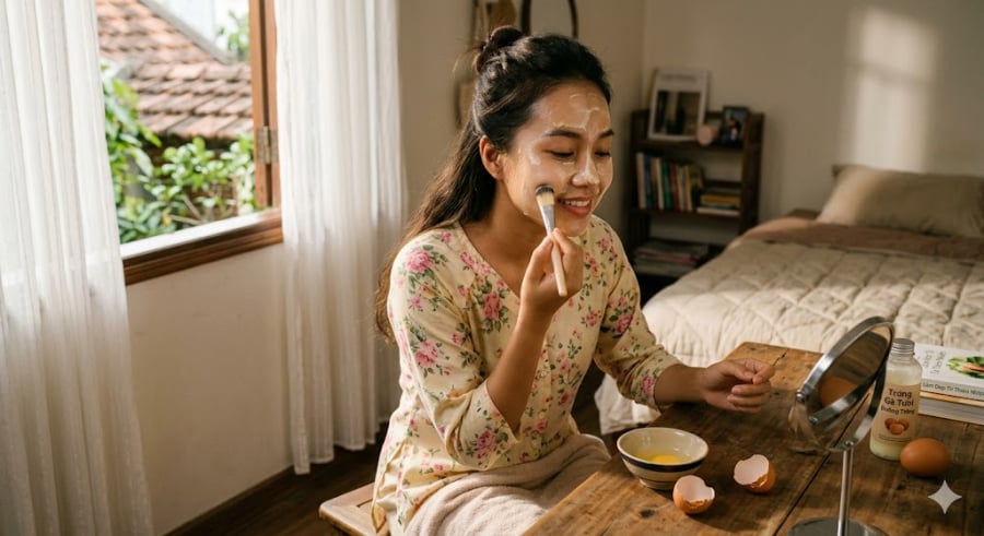 Axit tự nhiên trong chanh kết hợp với tính kháng khuẩn của mật ong và lòng trắng trứng sẽ tạo thành combo đánh bay thâm mụn, giúp da sáng đều màu rõ rệt.    