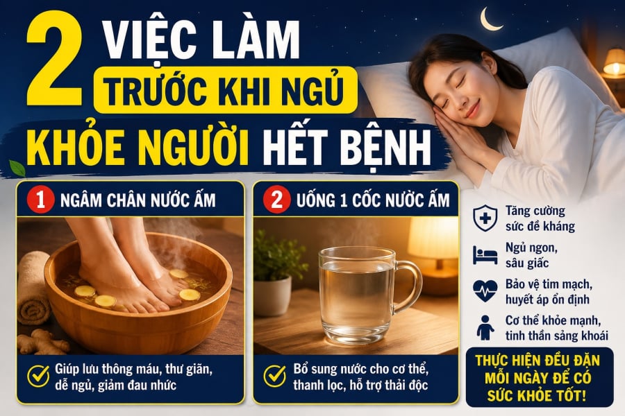 2 việc làm trước khi ngủ, khỏe người hết bệnh