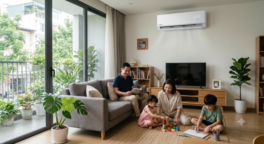 Cài đặt điều hòa ở mức nhiệt hợp lý có thể giúp giảm đáng kể lượng điện tiêu thụ trong mùa hè.