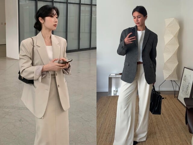 Blazer có thể kết hợp với áo thun, áo sơ mi hoặc váy liền thân, mang lại sự linh hoạt trong nhiều tình huống khác nhau. 