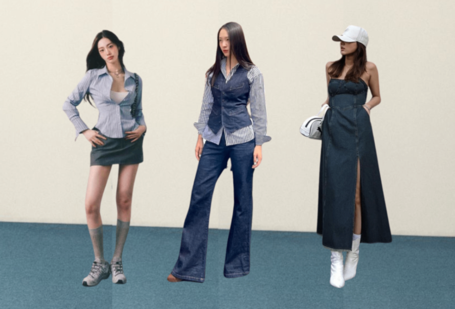 Những chiếc áo dáng ngắn, áo croptop hoặc chân váy trên gối giúp phân chia tỷ lệ cơ thể hợp lý hơn, từ đó khiến phần chân trông dài hơn so với thực tế.