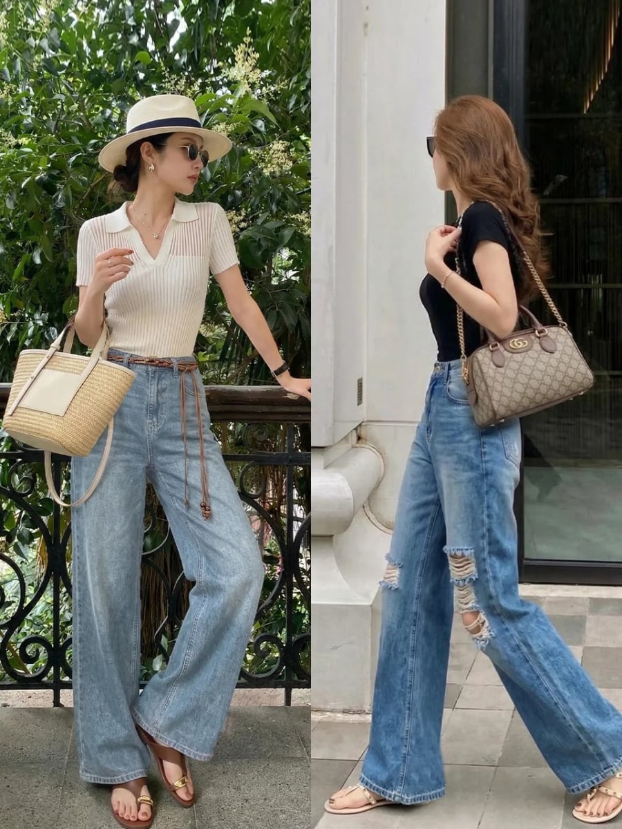  Đây là kiểu phối đồ phù hợp với nhiều độ tuổi và vóc dáng khác nhau.