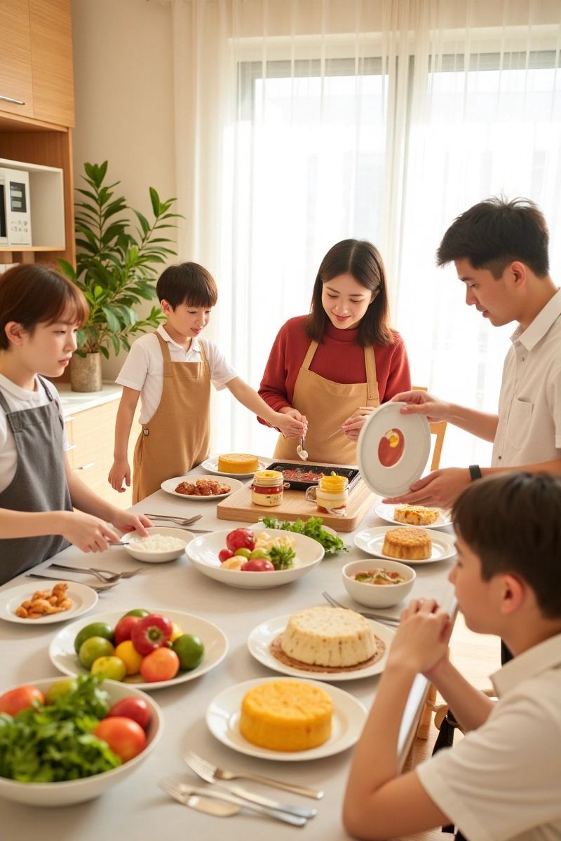 Bữa cơm gia đình đóng góp ý nghĩa quan trọng trong việc duy trì nề nếp gia đình