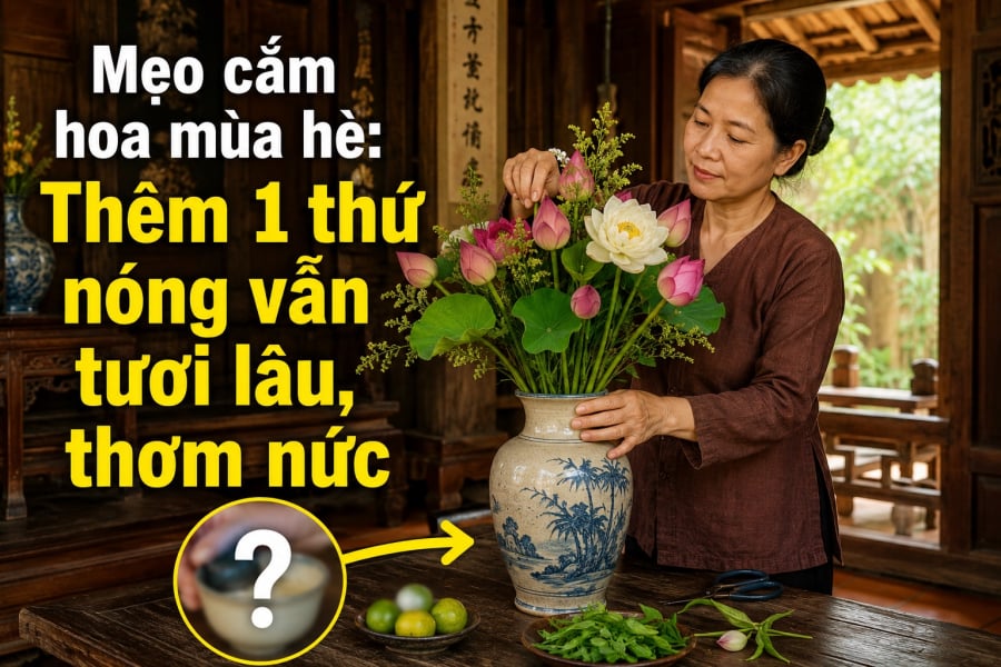 Mẹo cắm hoa mùa hè: Thêm 1 thứ nóng vẫn tươi lâu, thơm nức