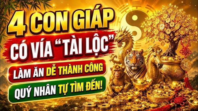 4 con giáp số Hút Lộc Hút Tiền, nhà nào có 2/4 chẳng lo nghèo