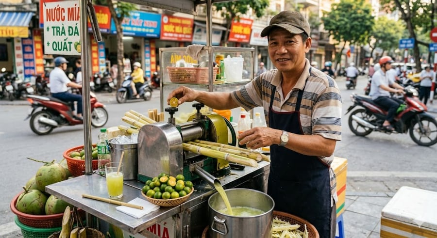 Khi quả quất được ép qua trục lô cùng với cây mía, phần vỏ quất sẽ bị ép dập và tiết ra một lượng tinh dầu thơm nức. 