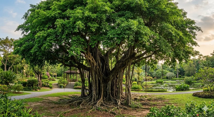 Cây si sở hữu vẻ đẹp bền vững, phù hợp với những khuôn viên rộng có đủ không gian để cây phát triển lâu dài.