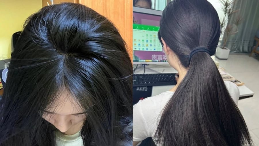 Nhiều người nhận thấy mái tóc bớt cảm giác bết dính sau khi sử dụng nước trà xanh đều đặn như một bước chăm sóc bổ sung.
