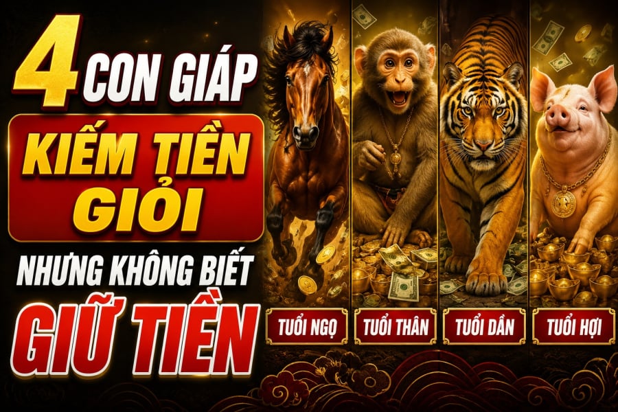  4 con giáp kiếm tiền giỏi nhưng không biết giữ tiền