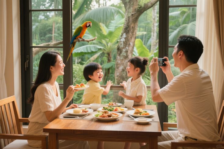 Bữa cơm là lúc thể hiện sự quan tâm tới nhau