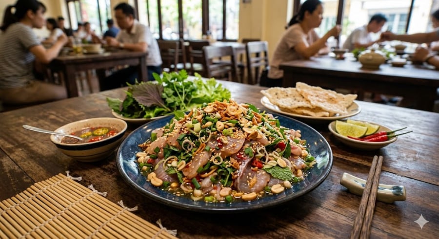 Các món ăn chế biến từ cá sống hoặc tái như gỏi cá, tôm sống đang ngày càng phổ biến. 