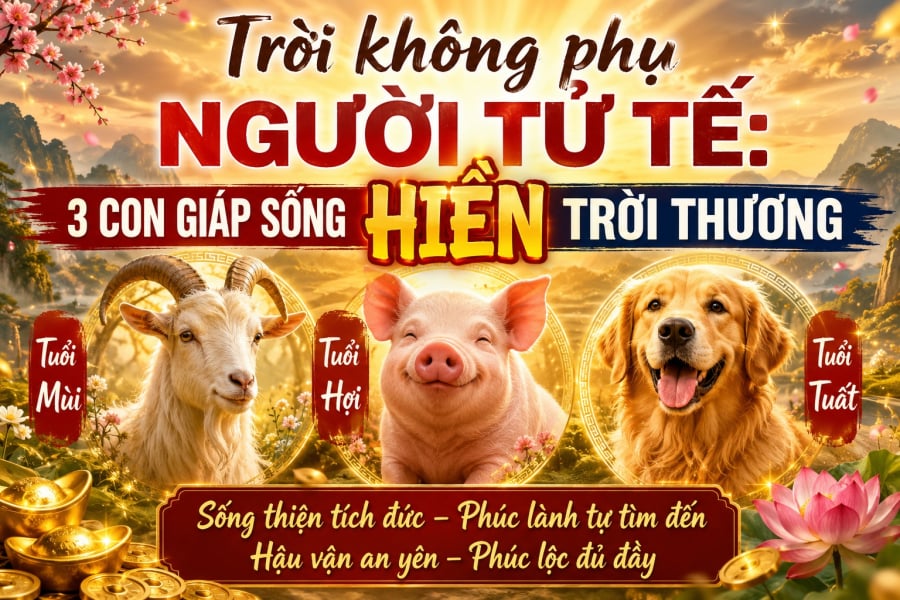 Trời không phụ người tử tế: 3 con giáp sống Hiền trời thương