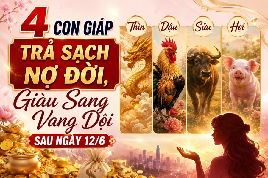 Bốn con giáp: Thìn, Dậu, Sửu, Hợi là 4 con giáp Trả Sạch Nợ Đời, Giàu Sang Vang Dội sau ngày 12/6