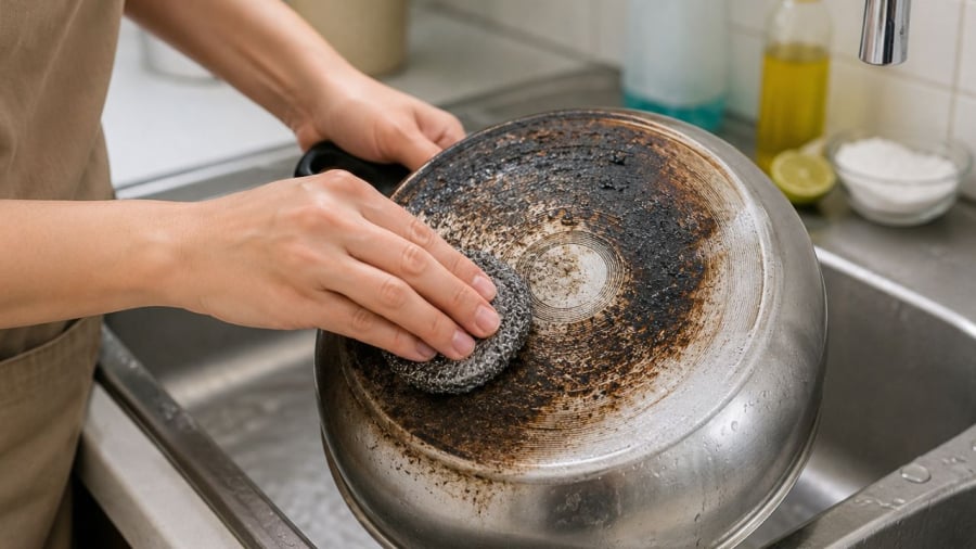 Chỉ cần nhớ vài mẹo này bạn sẽ làm cho những chiếc nồi sáng như mới