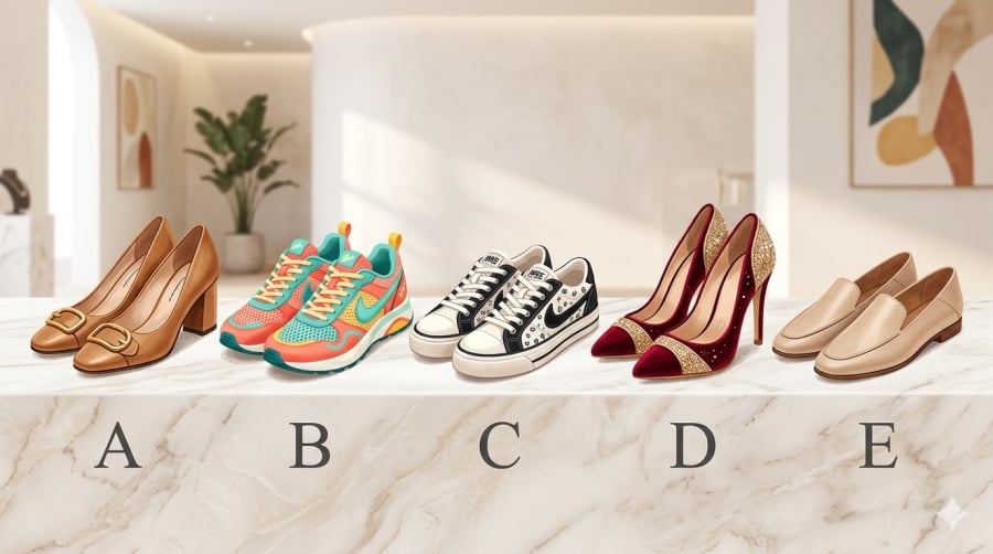 Bạn bị thu hút bởi đôi giày nào đầu tiên? Lựa chọn tưởng chừng đơn giản này có thể tiết lộ tố chất làm chủ và những tiềm năng đặc biệt đang ẩn sâu bên trong bạn.