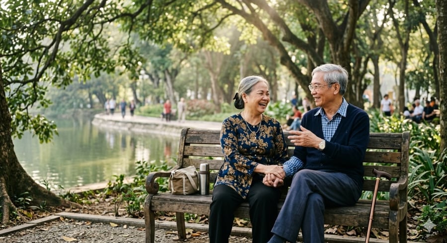 Sức khỏe và người đồng hành bên cạnh là những tài sản quý giá khi bước vào tuổi già.