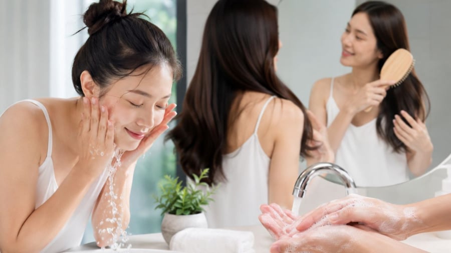 Gương mặt sạch sẽ sáng sủa sẽ tạo thiệm cảm và năng lượng tích cực