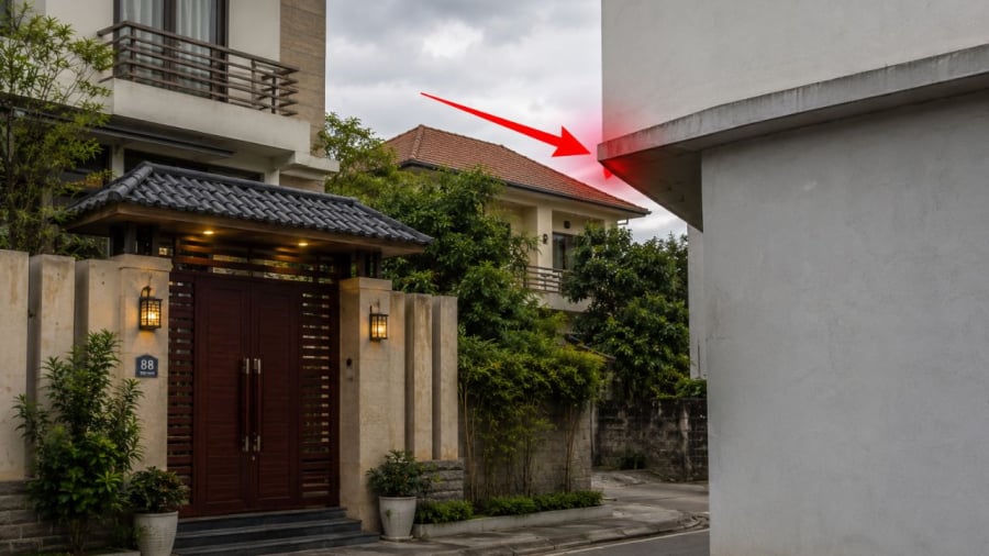 Vật nhọn chĩa vào nhà được xem là đại kỵ