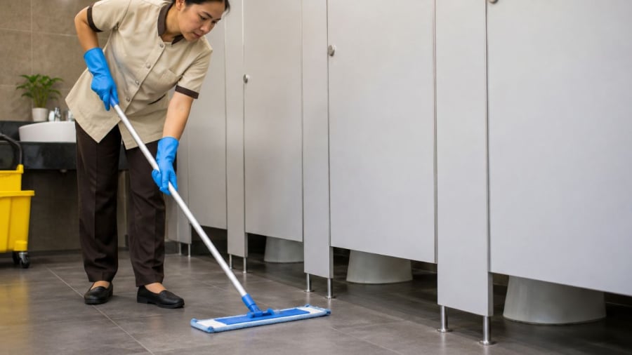 Cửa nhà vệ sinh thiết kế kiểu này cũng giúp vệ sinh thuận tiện và tránh ẩm ướt nước đọng