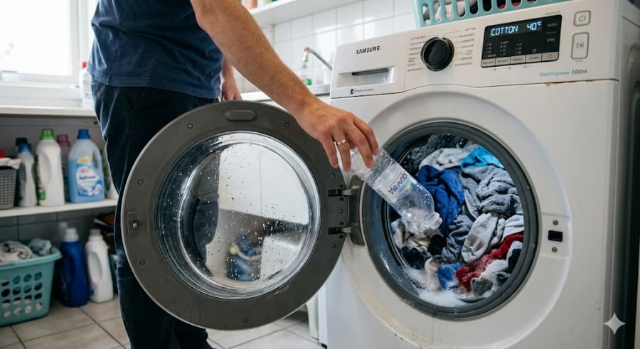 Khi máy giặt vận hành, quần áo thường bị quấn vào nhau do lực ly tâm, đặc biệt là với các loại vải mỏng hoặc quần áo có kích thước khác nhau.