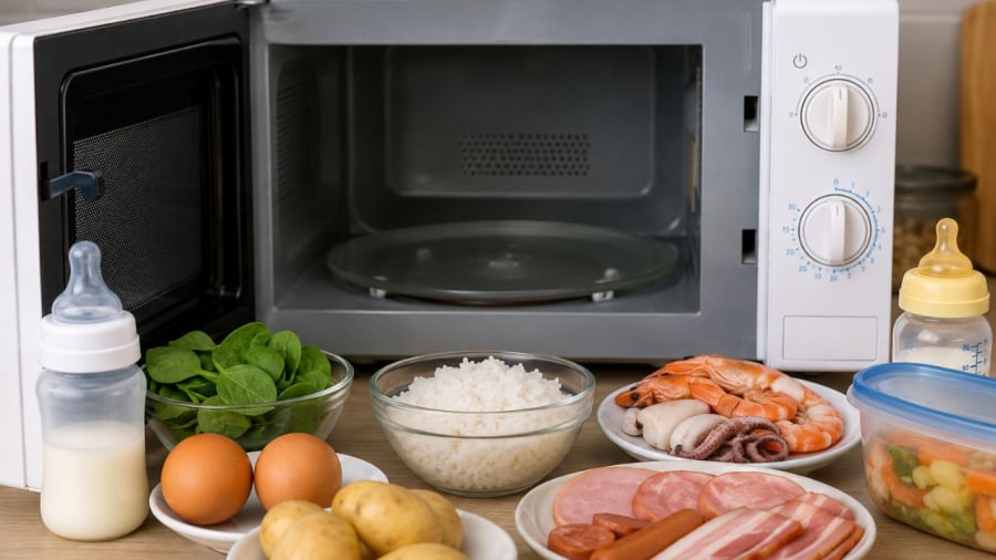 Một số loại thực phẩm không nên làm nóng bằng lò vi sóng