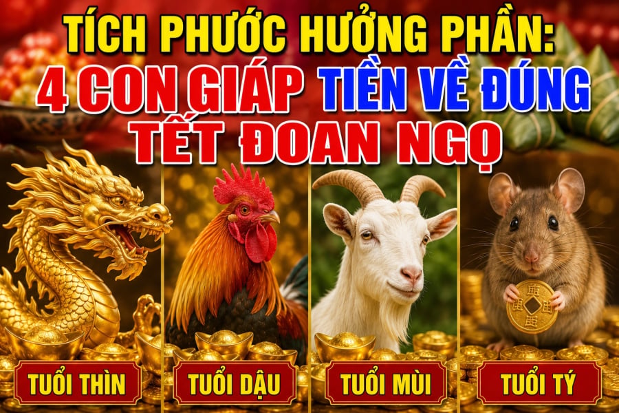 Tích Phước Hưởng Phần: 4 con giáp Tiền về đúng tết Đoan Ngọ