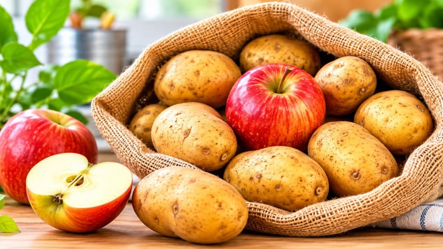 Chú ý để táo nguyên quả không chọn quả hỏng