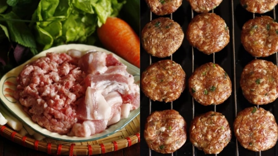 Khi ướp thịt để làm bún chả Hà Nội, bạn chỉ cần các gia vị đơn giản như hành, nước mắm, hạt tiêu, đường, nước hàng.
