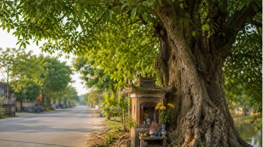 Cây có bát hương, miếu thờ ven đường đừng tự ý xâm phạm