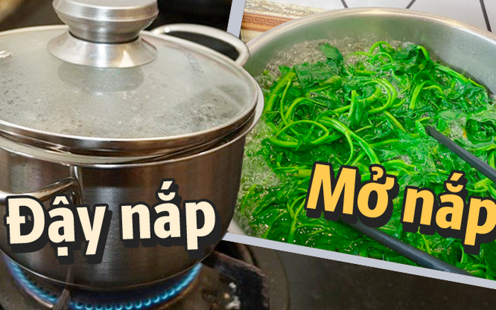Để giữ trọn vitamin và độ xanh giòn của rau, cách tốt nhất là kết hợp cả hai: đun nước thật sôi, cho rau vào đảo chìm, đậy nắp. Khi nước sôi bùng lại, mở nắp để đảo rau chín đều, tránh bị vàng hoặc có mùi nồng.