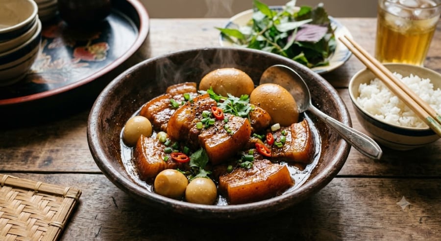  Nhờ mật độ năng lượng cao và cấu trúc chất béo, thịt thủ lợn giúp dạ dày có cảm giác no lâu hơn. 
