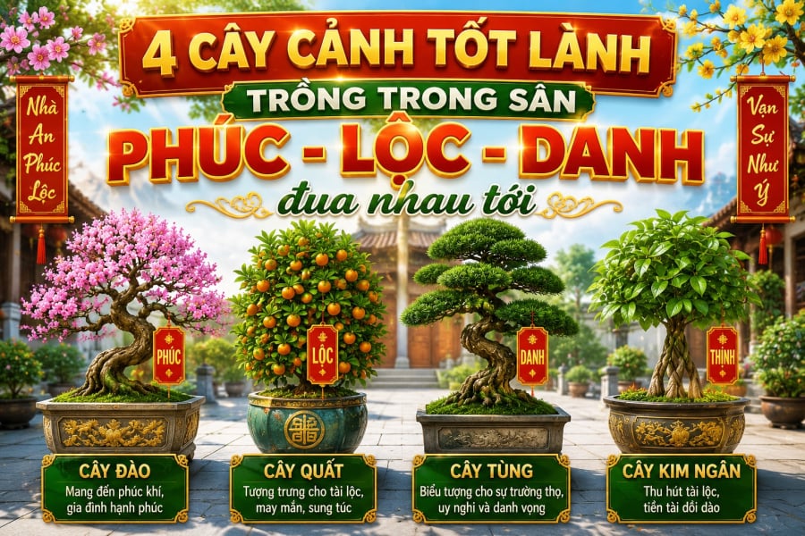4 cây cảnh tốt lành trồng trong sân Phúc - Lộc - Danh đua nhau tới