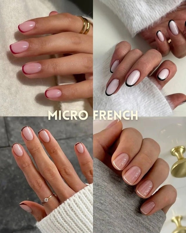 Nail Pháp chưa bao giờ biến mất khỏi thế giới làm đẹp, nhưng năm 2026 chứng kiến sự xuất hiện mạnh mẽ của phiên bản Micro French. 