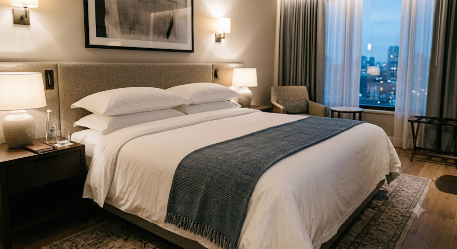 Tấm vải này trong ngành khách sạn thường được gọi là Bed Runner hoặc Bed Scarf. 
