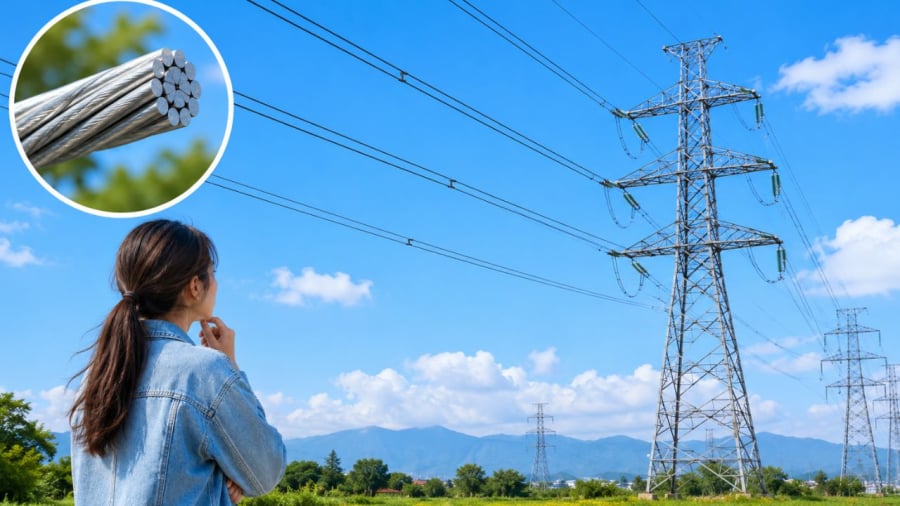 Vì khác với dây điện trong nhà nên dây điện trên cao thường không có bọc ngoài