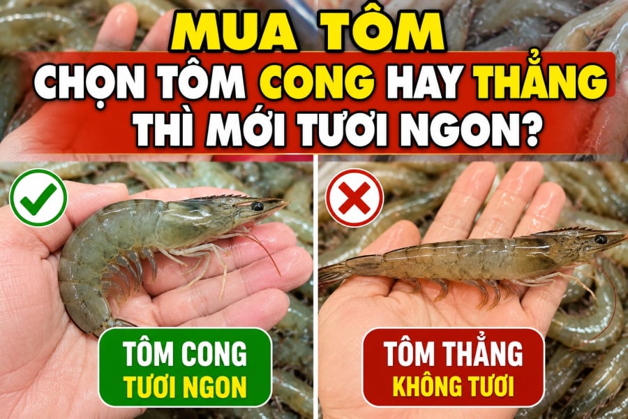 Mua tôm chọn tôm cong hay thẳng thì mới tươi ngon? Nhiều người đi chợ vẫn chọn nhầm